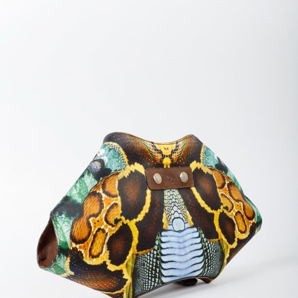 SOLD Alexander McQueen De Manta Snake Nylon Clutch - Picture 3 of 10